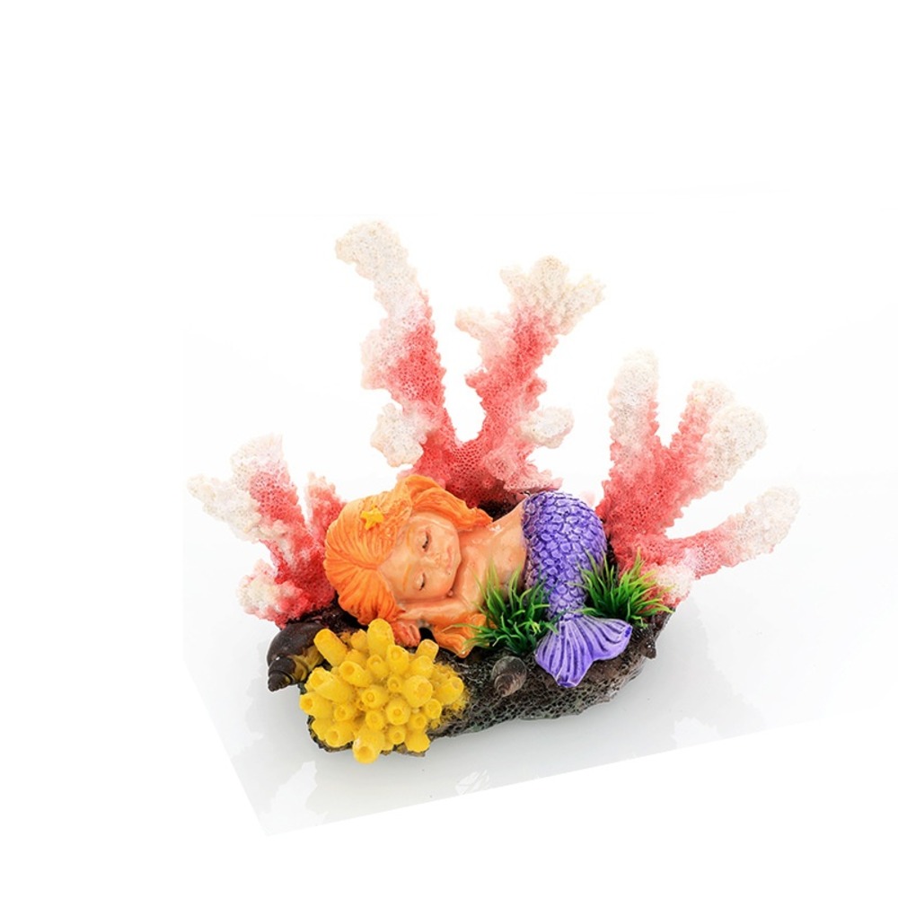 Décor en corail artificiel pour aquarium-sirène
