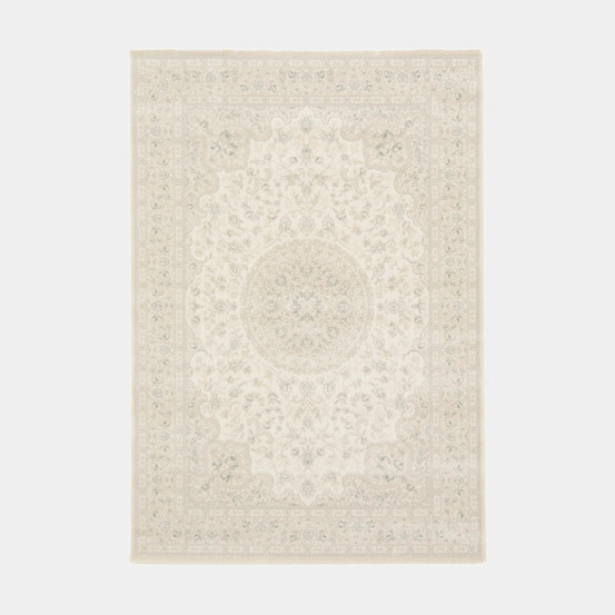 Tapis à motif floral oriental - médina - écru - 140 x 200 cm
