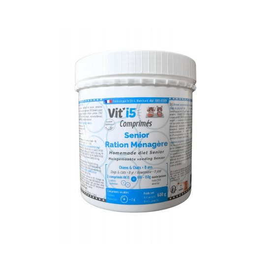 Vit'i5 bleu senior comprimés – ration ménagère chien & chat +8 ans 600 g