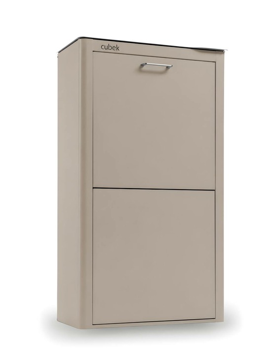 Poubelle de tri cuisine 4 compartiments, capacité 80 l, cubek, un meuble grande capacité pour organiser le tri des déchets
