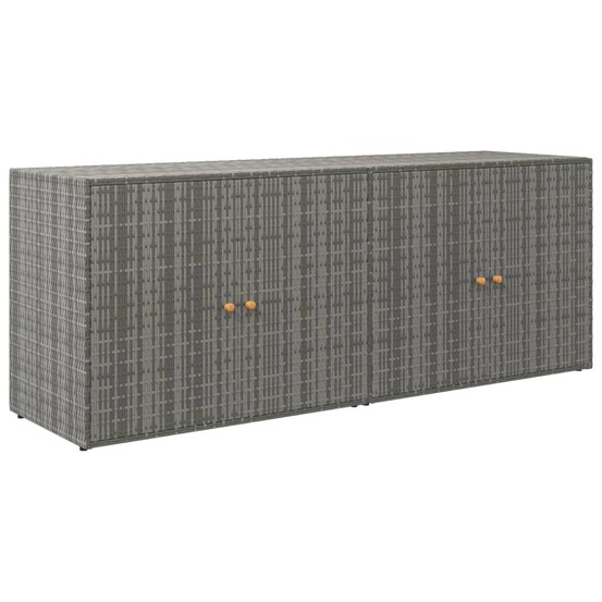 Armoire de rangement jardin gris 198x55,5x80 cm résine tressée