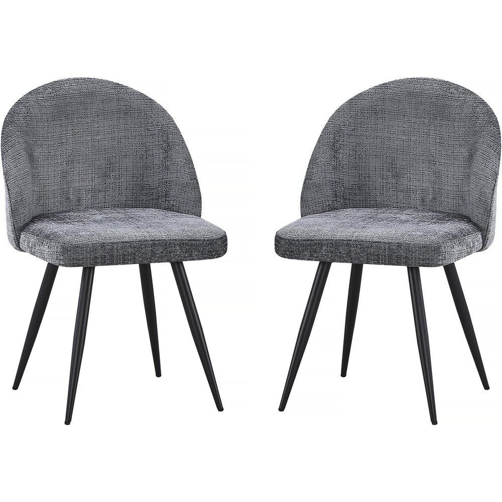 Lot de 2 chaises en tissu 