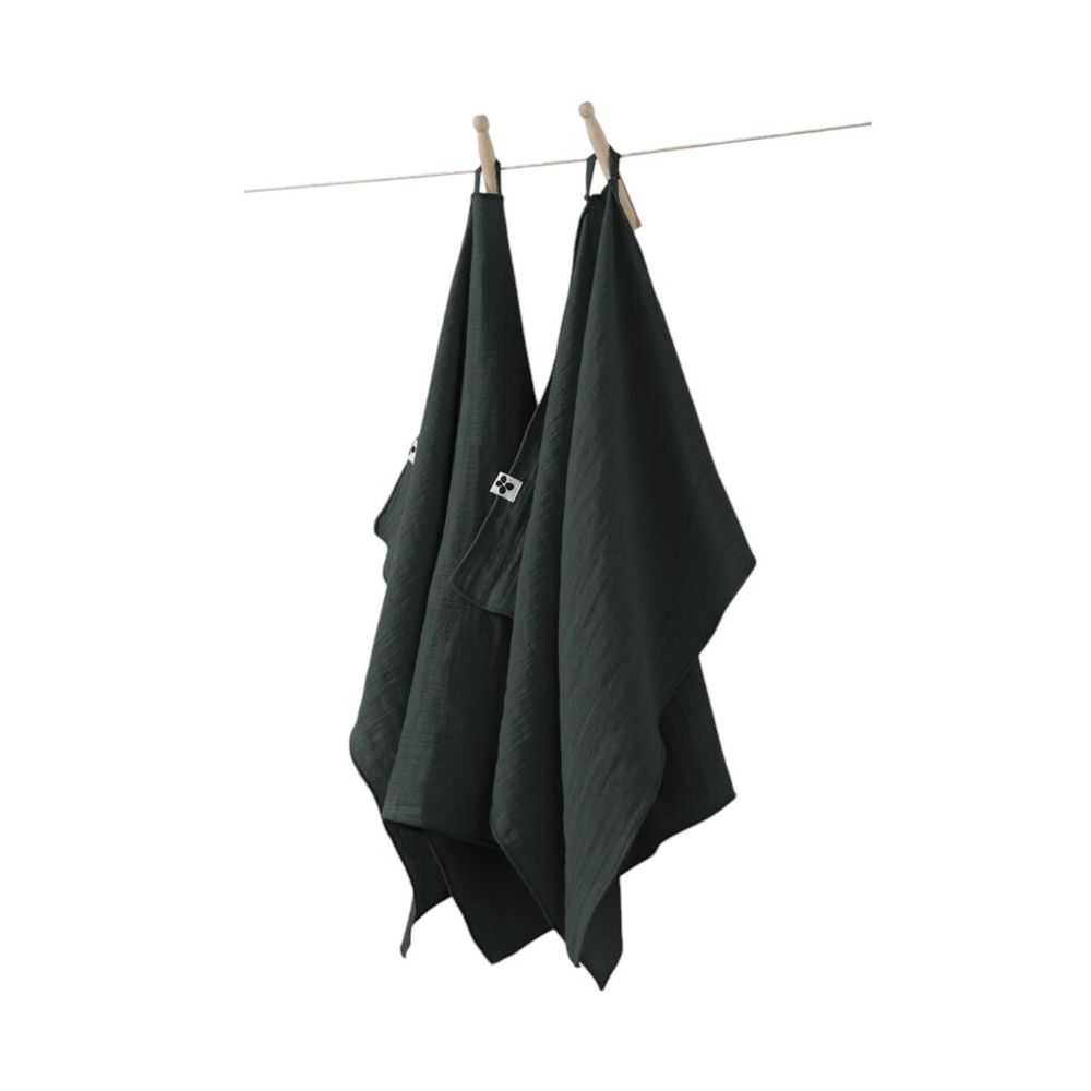 Lot de 2 essuie-mains gaze de coton collection gaia