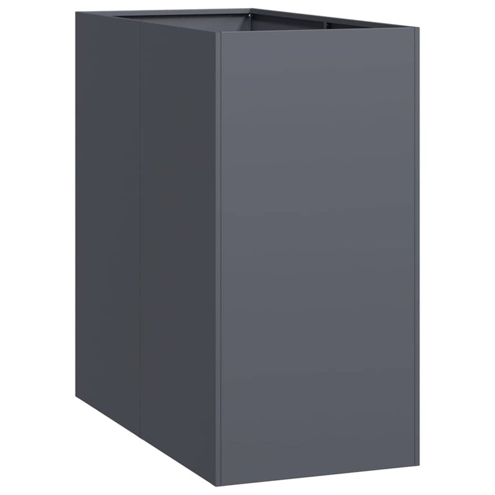 Jardinière d'extérieur anthracite 40x80x80 cm acier