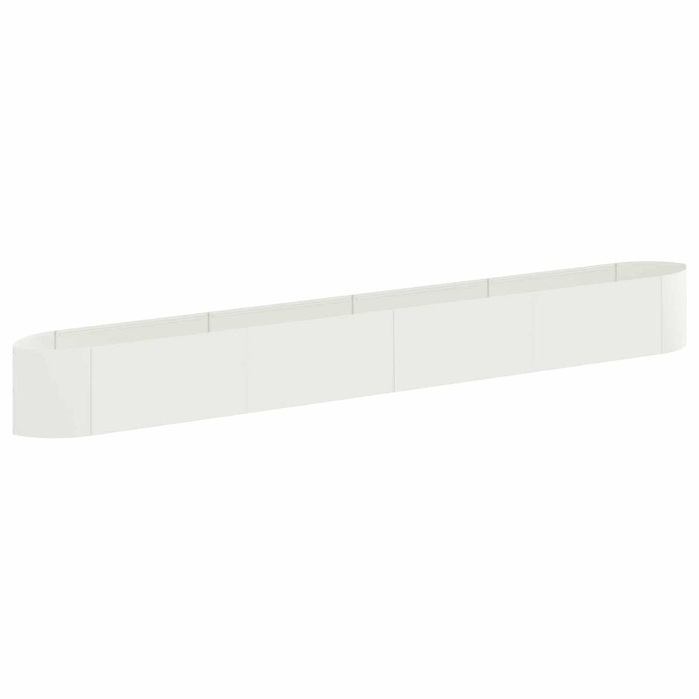 Jardin surélevé blanc 380 x 40 x 40 cm acier