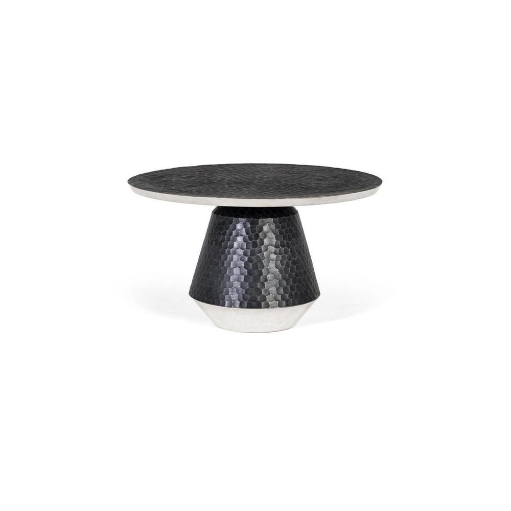 Table basse aluminium noir - constance décoration d'autrefois