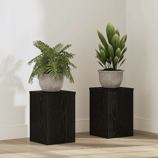 Support de plante 2 pcs chêne noir 20 x 20 x 30 cm