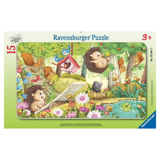 Puzzle cadre 15 p - les animaux du jardin