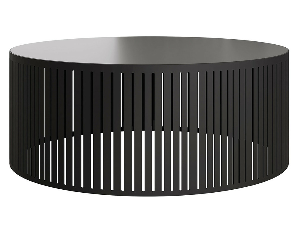 Sally - table basse ronde - noir - 75 cm