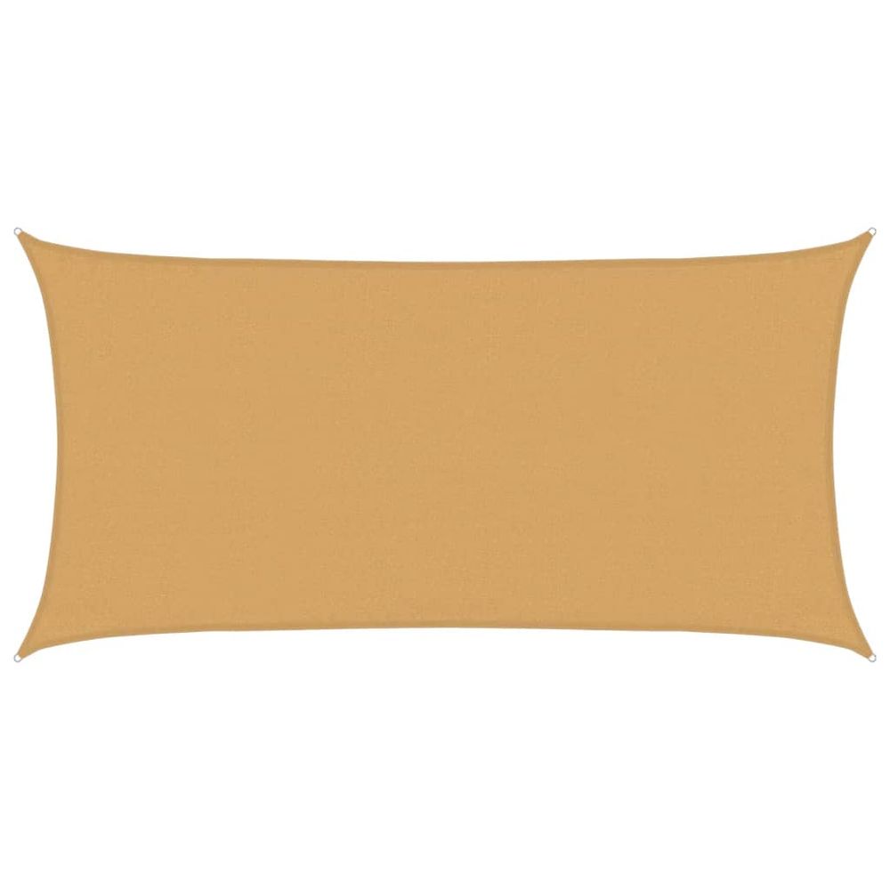 Voile d'ombrage 160 g/m² rectangulaire sable 3x6 m pehd