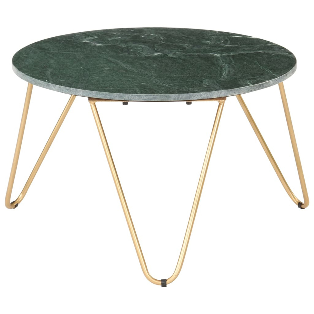vidaXL Table basse Vert 65x65x42 cm Pierre