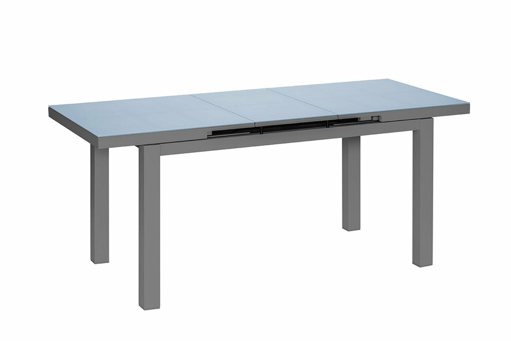 Table de jardin extensible 10-12 personnes ibiza anthracite jardiline 240/300 cm
