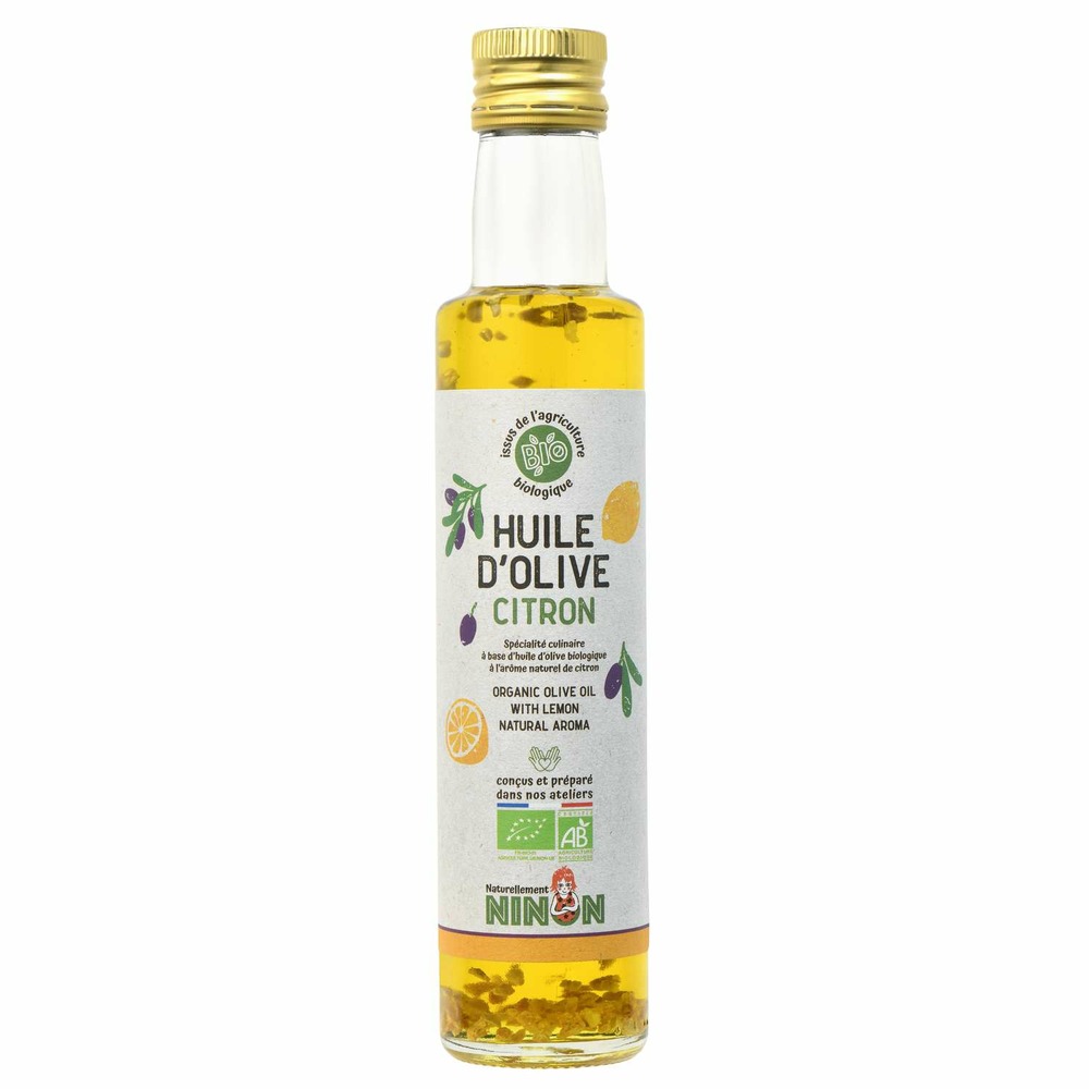 Huile d'olive extra vierge citron bio - naturellement ninon