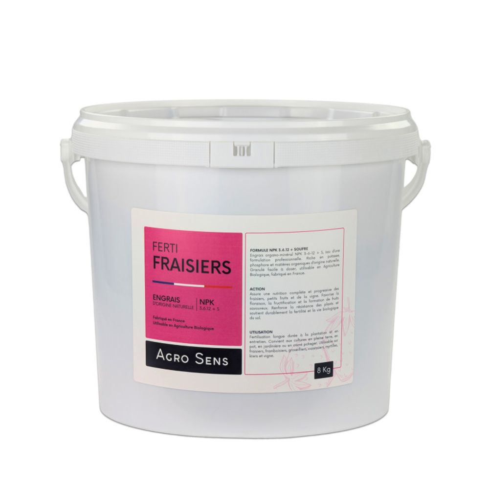 Ferti fraisiers - engrais pour fraisiers, vignes et petits fruits - seau 8 kg
