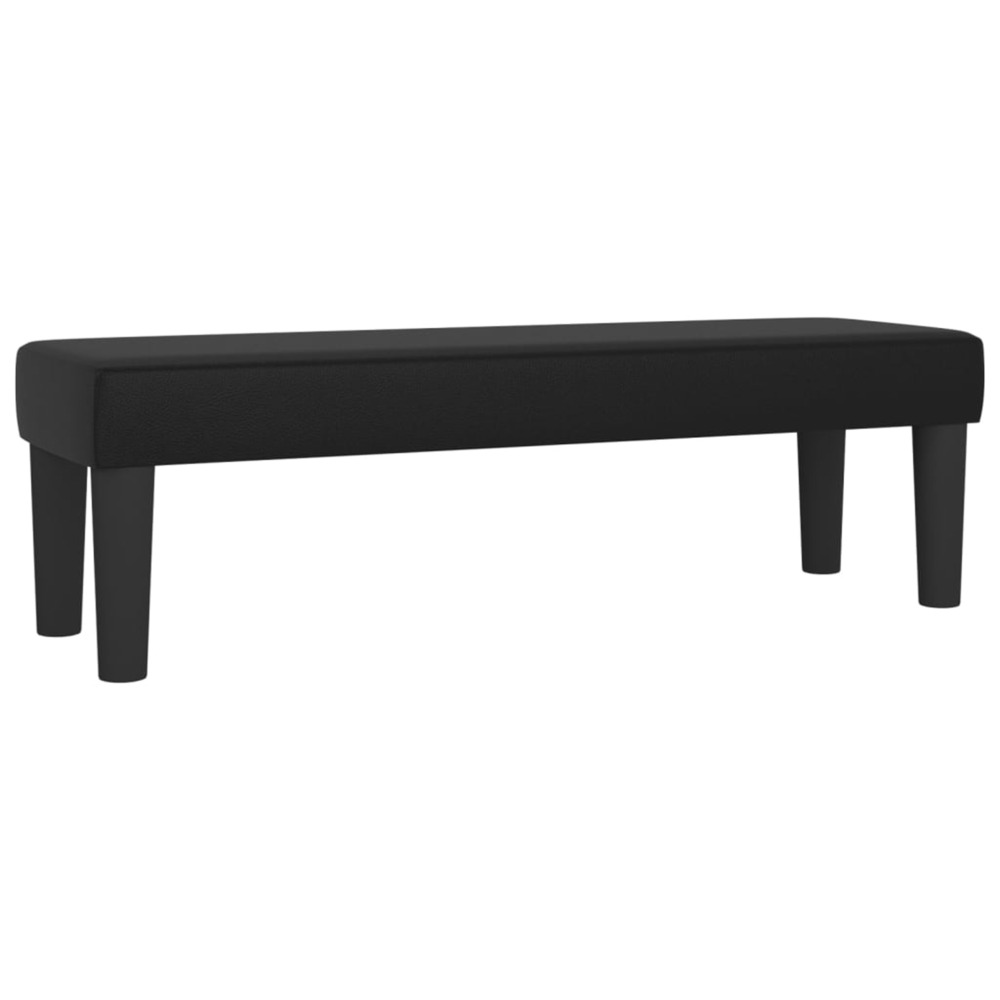Banc noir 100x30x30 cm similicuir