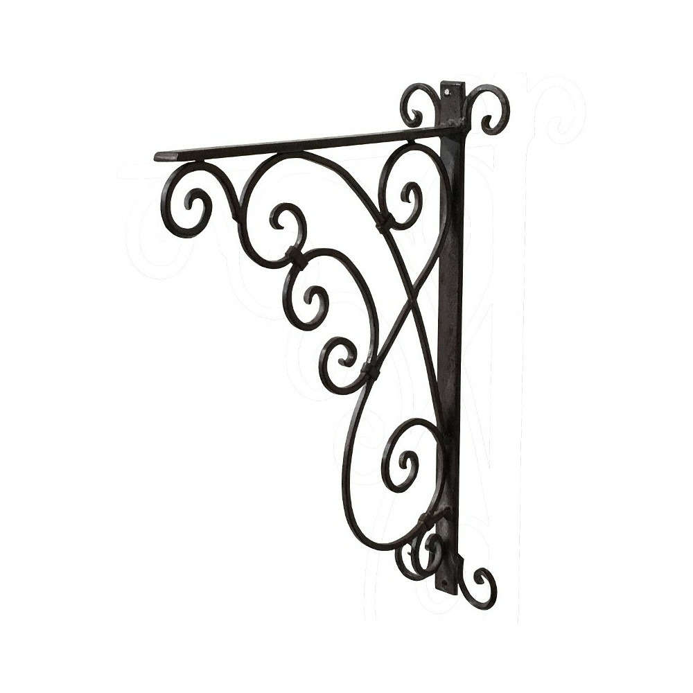 Potence en fer forgé couleur marron 25 x 36 cm