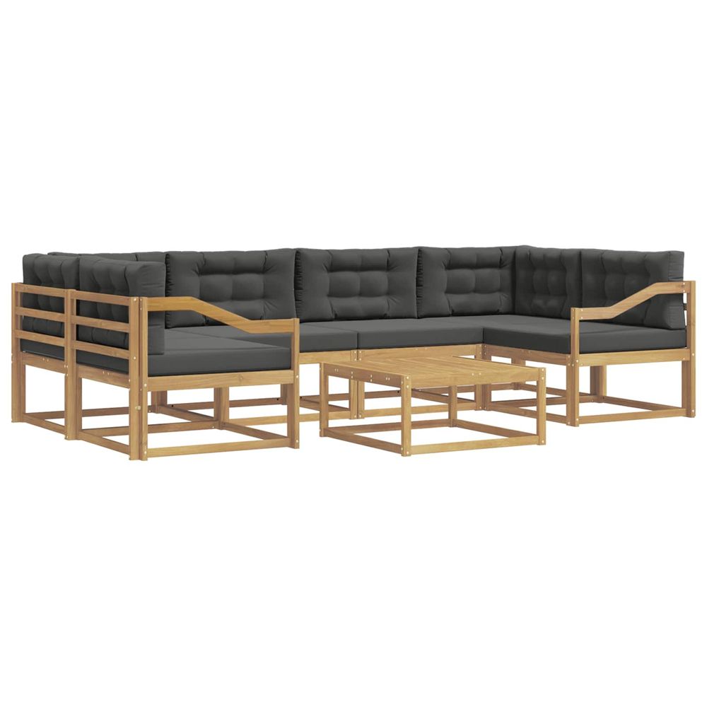 Ensemble de canapés d'extérieur 5 pc blanc et anthracite