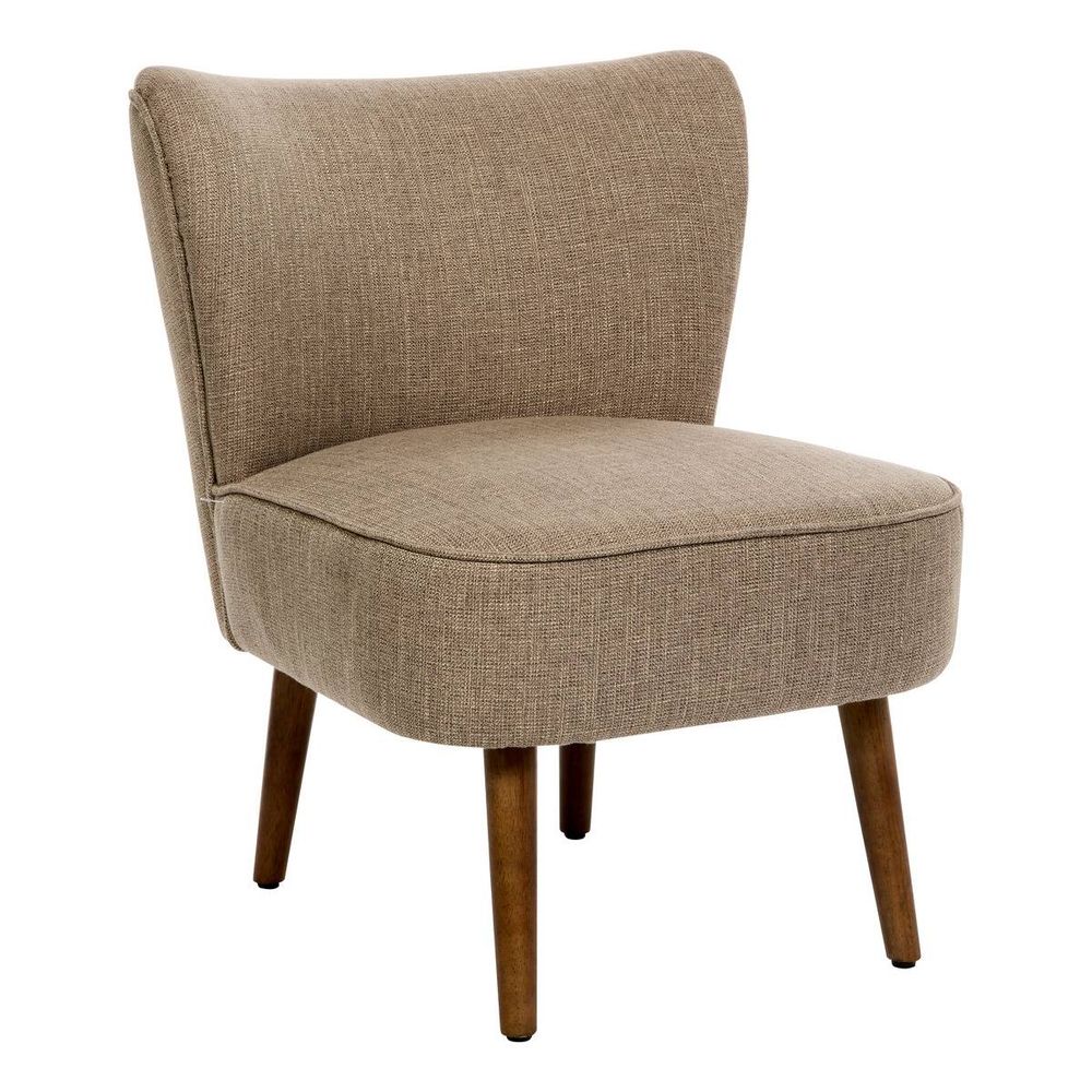 Fauteuil aera en tissu beige foncé l69xl57xh72,5 cm