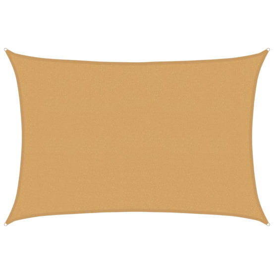 Voile d'ombrage 160 g/m² rectangulaire sable 3x5 m pehd