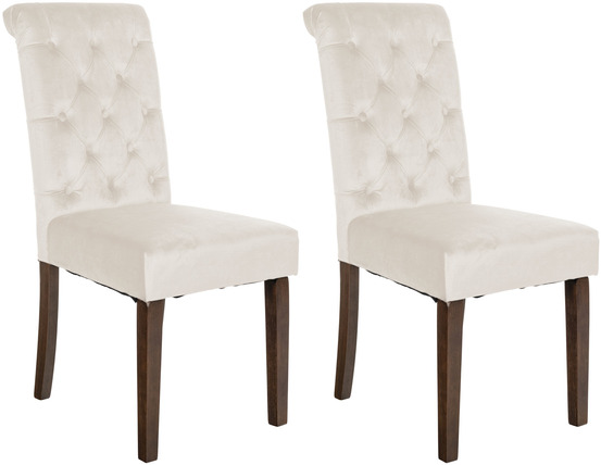 Lot de 2 chaises de salle à manger en velours lisburn