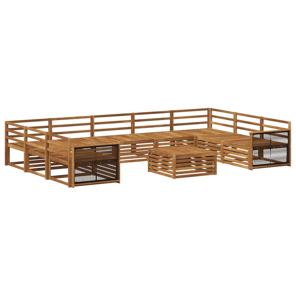 Ensemble de canapés d'extérieur 10 pc naturel