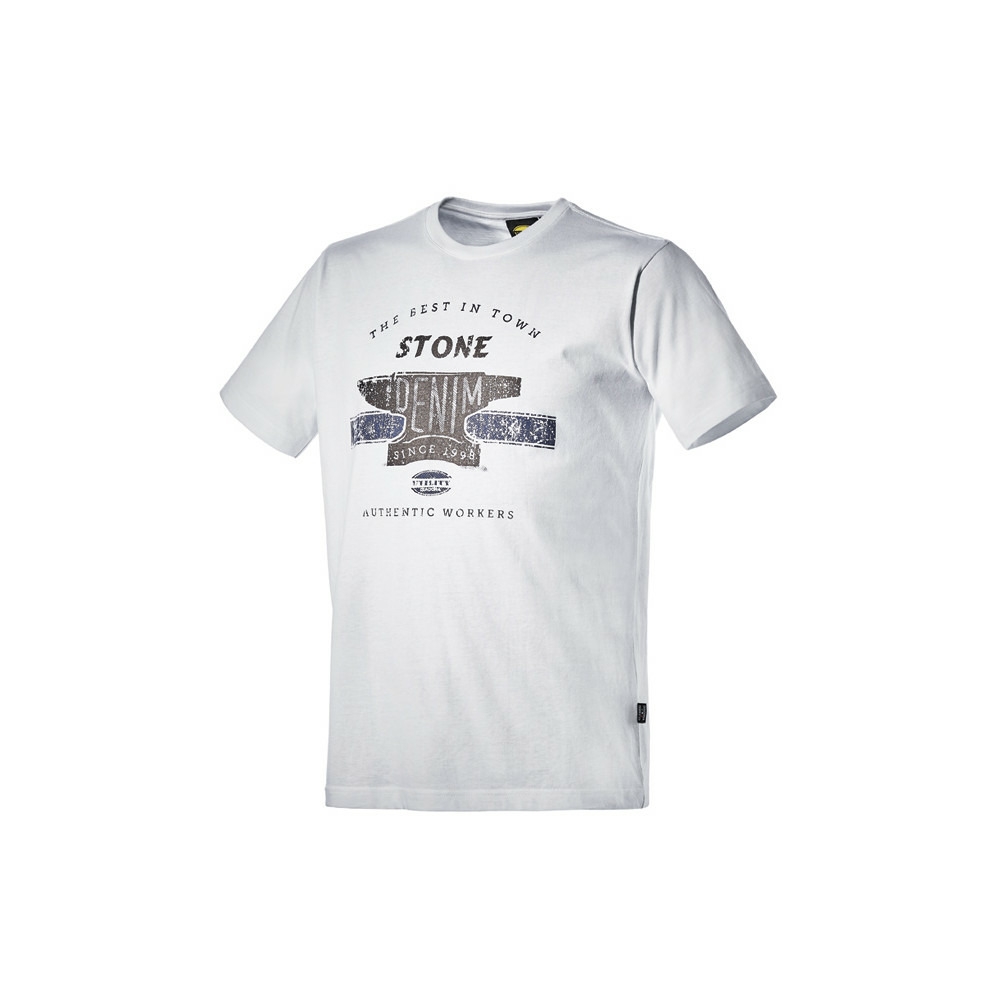 Tee shirt de travail graphic denim à manches courtes blanc t2xl diadora spa 702.171200.xxl 20002