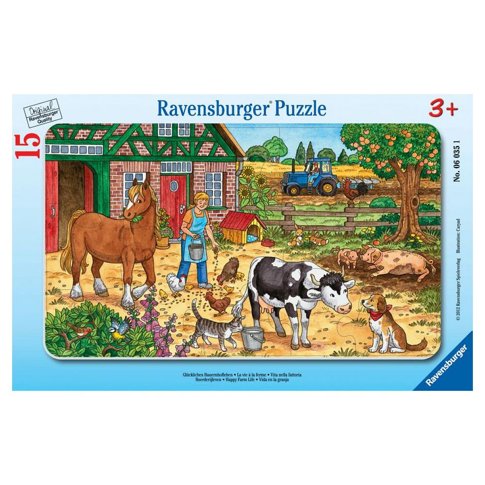 Puzzle cadre 15p la vie à la ferme