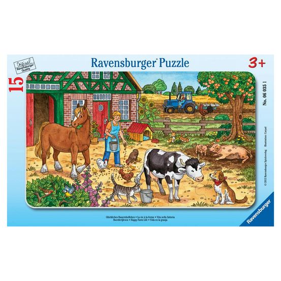 Puzzle cadre 15p la vie à la ferme