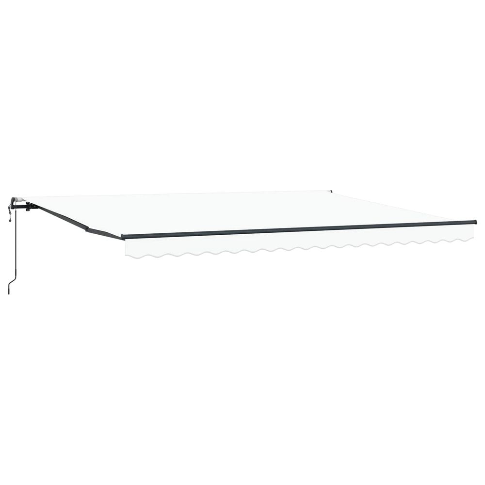Auvent rétractable blanc 450 × 350 cm tissu et aluminium