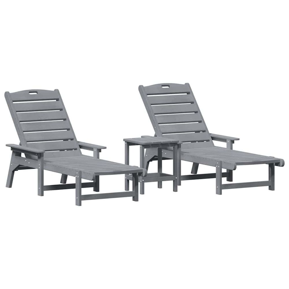 Transat 3 pc polyéthylène gris clair