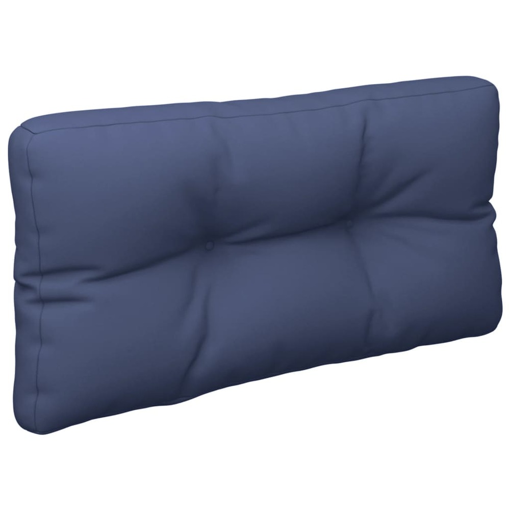 Coussin de palette bleu marine 80x40x12 cm tissu