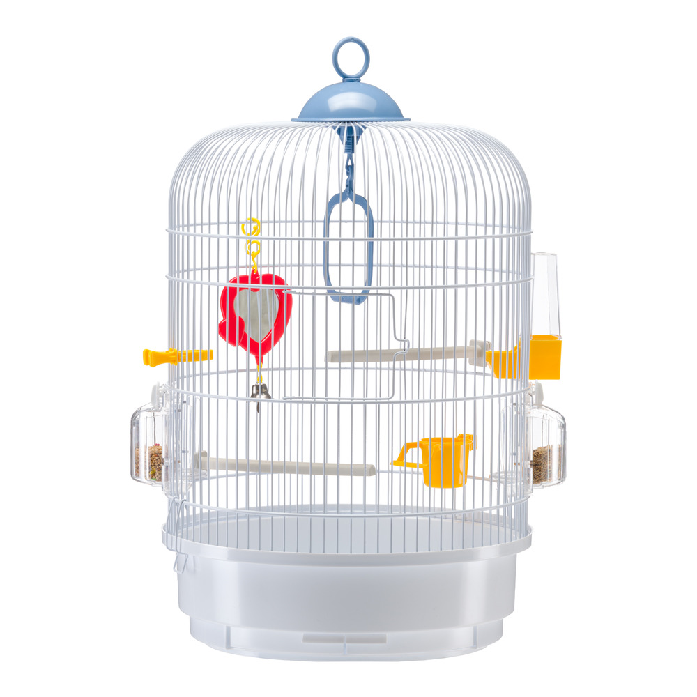 Ferplast cage à oiseaux regina cage pour oiseaux, canaris, perruches ondulées, en métal, accessoires inclus mangeoires rotatives