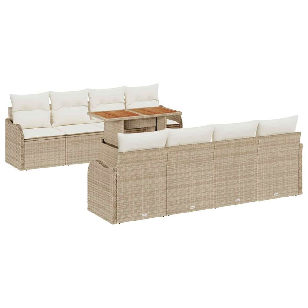 Ensemble de canapé de jardin 7 pc beige et crème