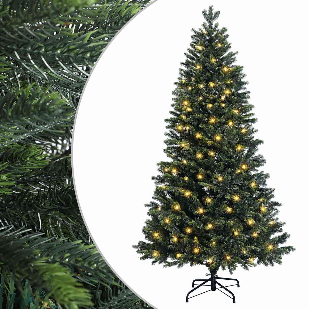 Sapin de noël artificiel à branches articulées 150 cm 150 led