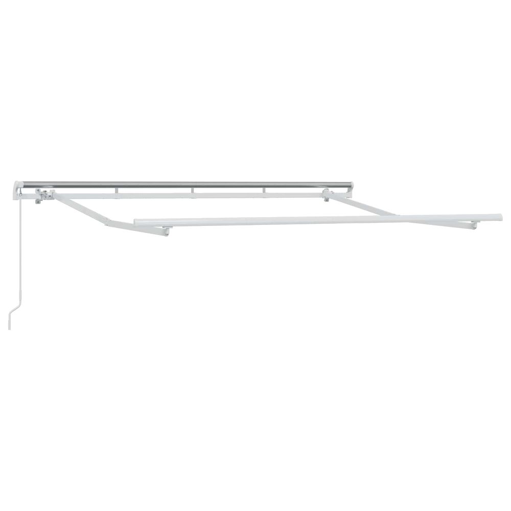 Auvent rétractable gris clair et blanc 3 x 2,5 m