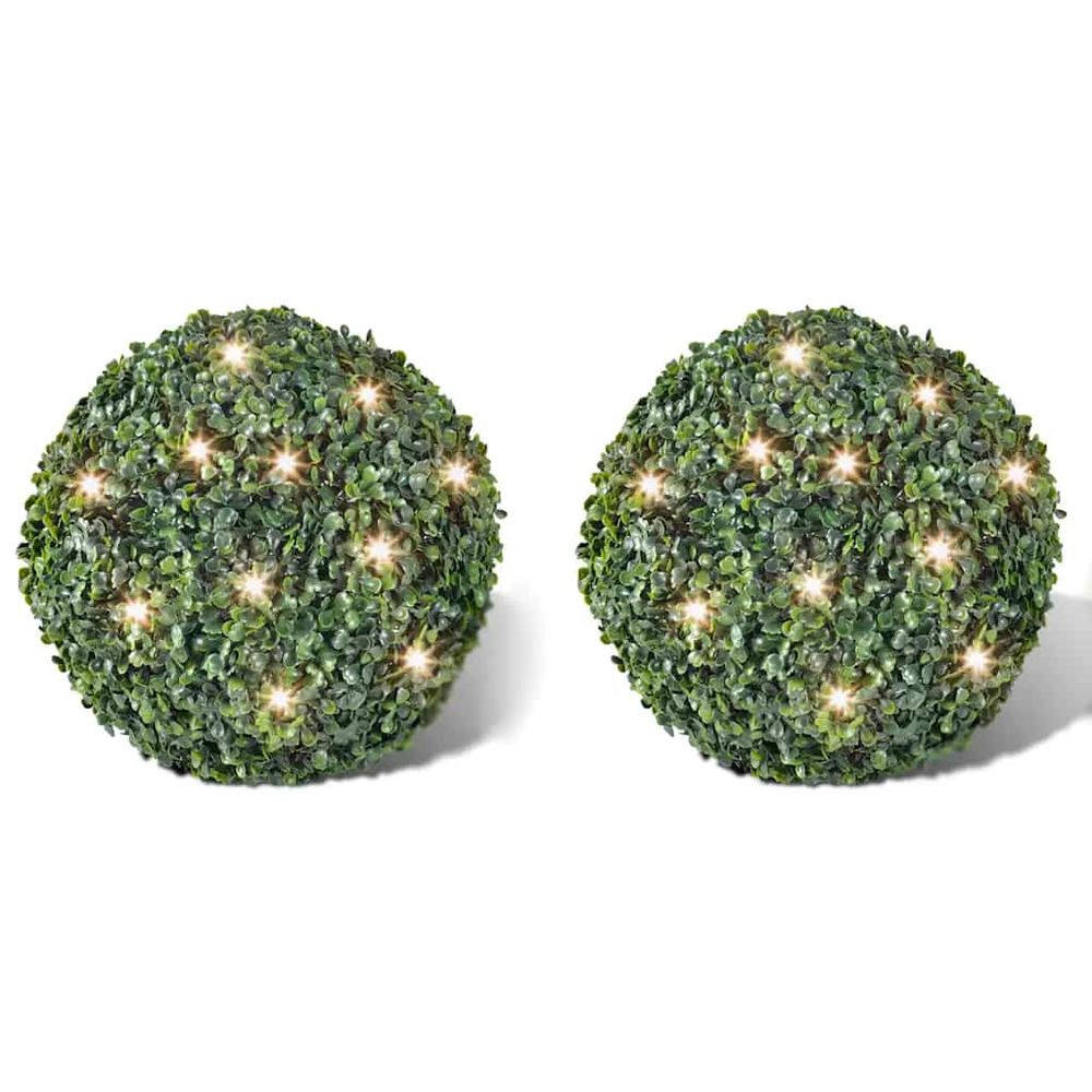 2 pièce de boule 27 cm avec guirlande lumineuse solaire 24 led