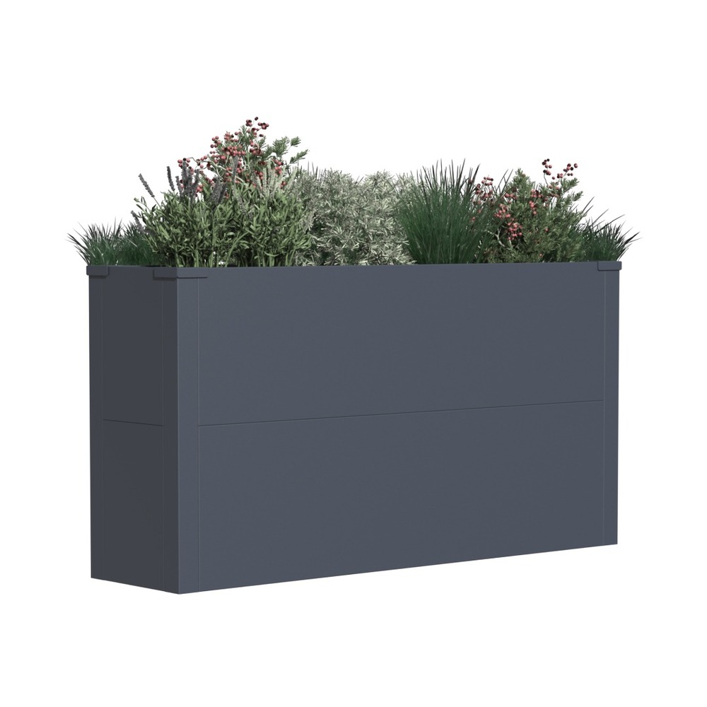 Pot de fleurs - 100 x 25 x 52 cm - anthracite