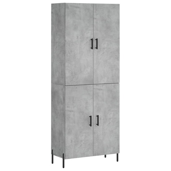 Buffet bahut commode armoire meuble de rangement organisateur cuisine salle de séjour salon haut 69,5 x 34 x 180 cm bois d'in