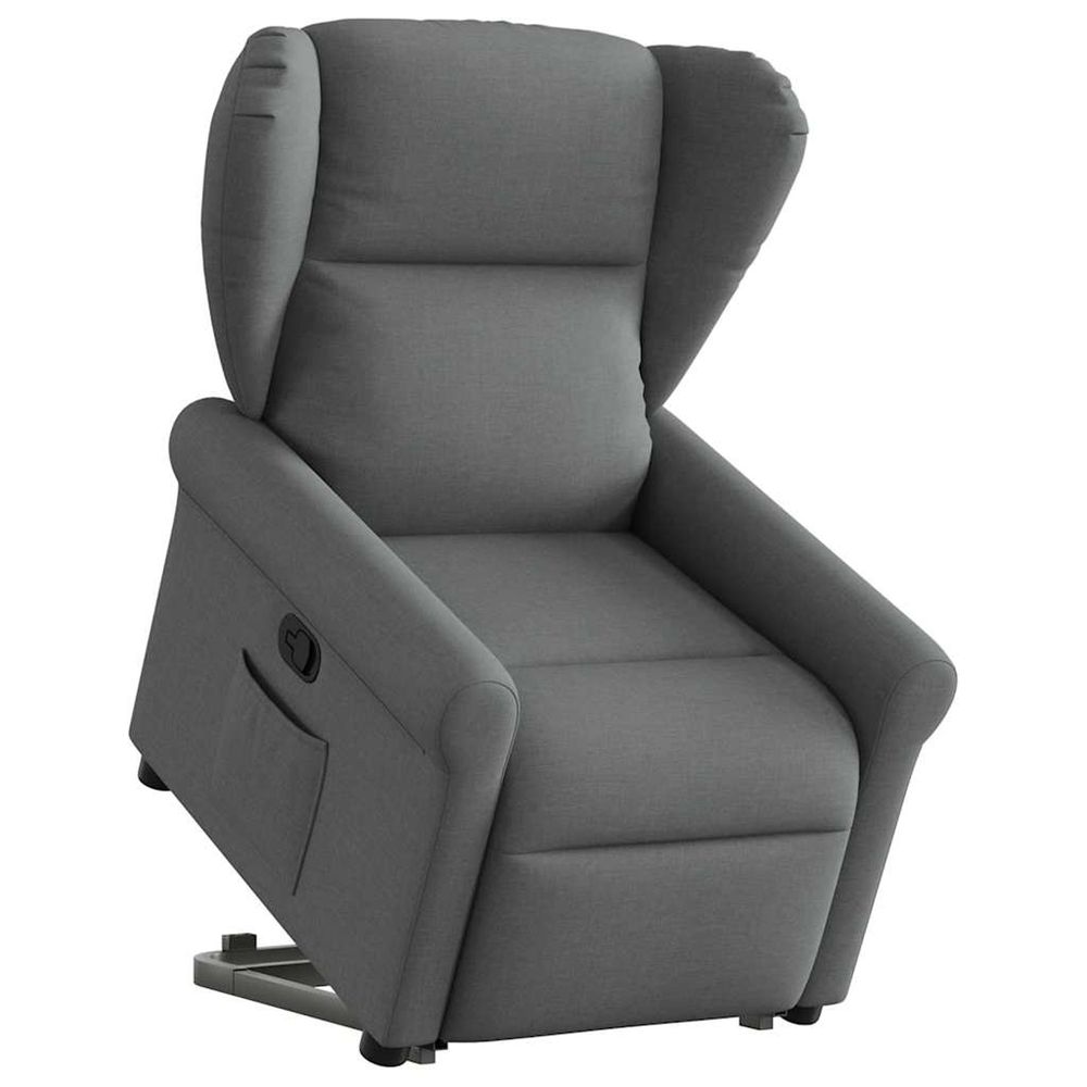 Fauteuil inclinable gris foncé tissu