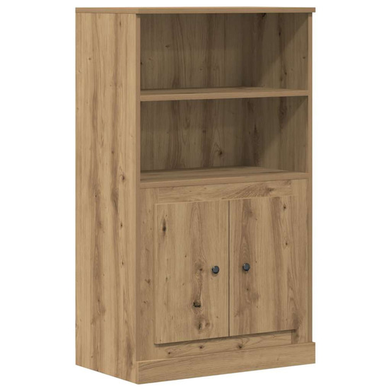 Buffet haut chêne artisanal 60x35,5x103,5 cm bois d'ingénierie