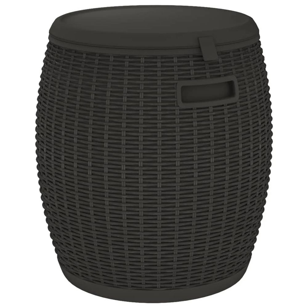 Boîte de rangement de jardin 4 en 1 noir polypropylène