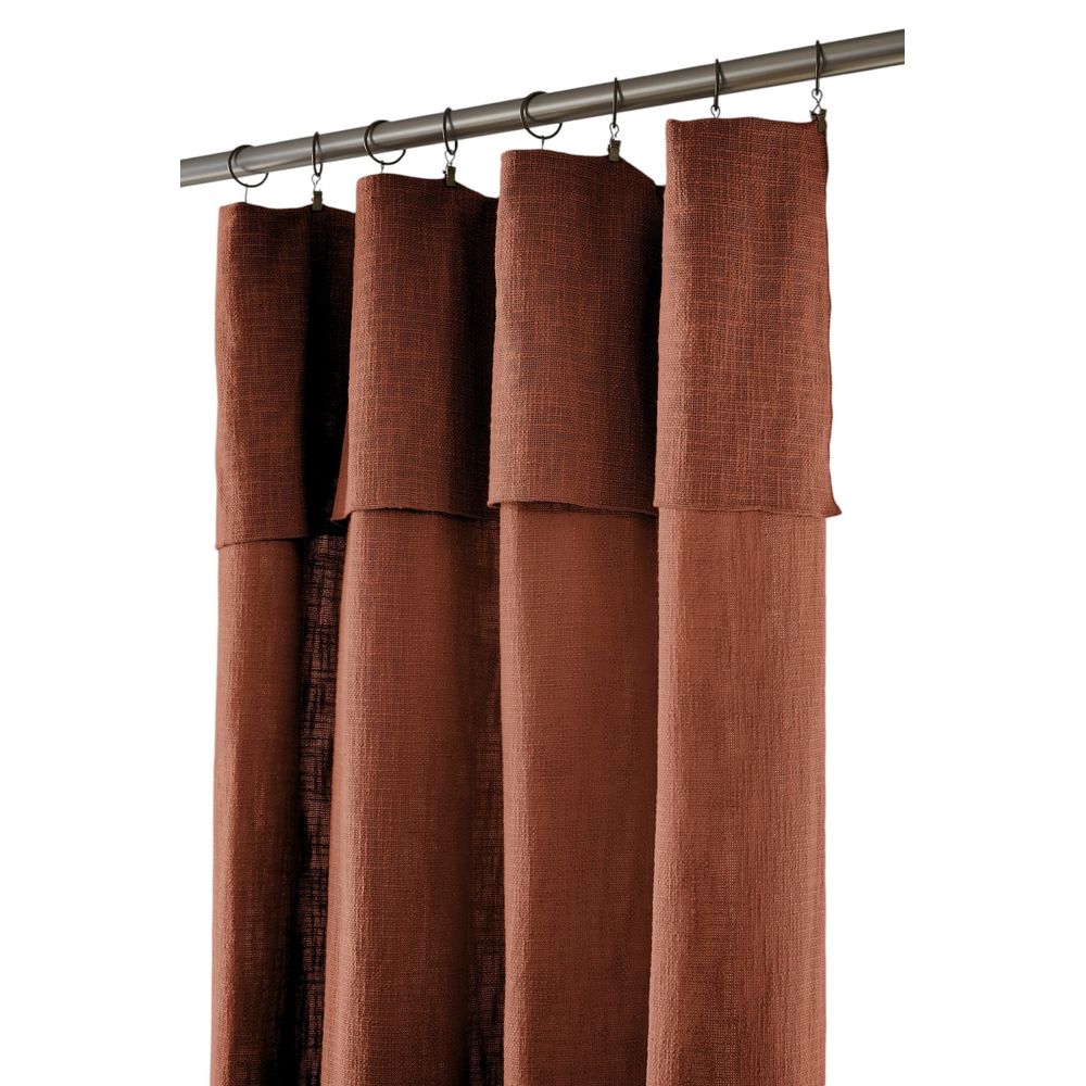 Rideau ajustable + 8 anneaux pince sixtine