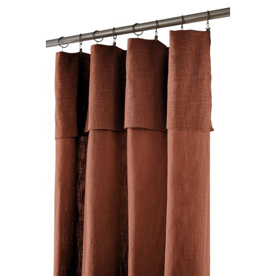 Rideau ajustable + 8 anneaux pince sixtine