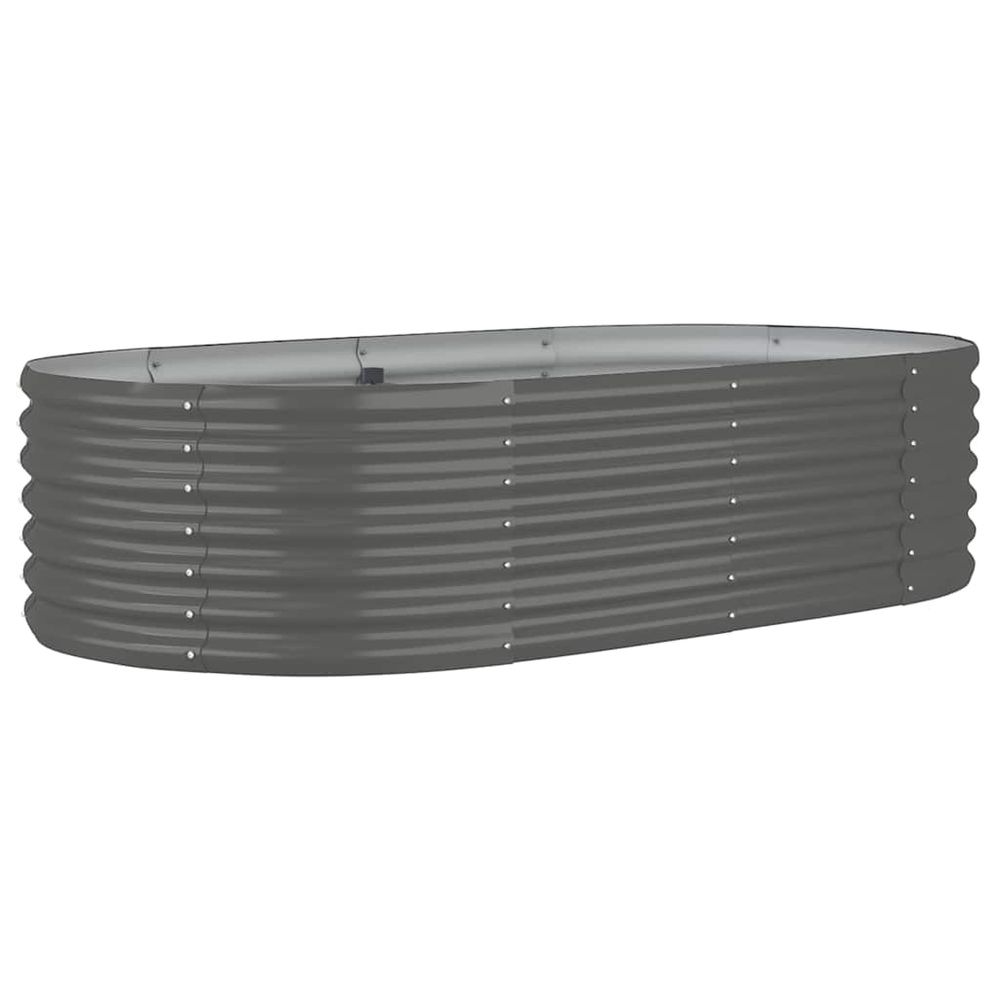 Lit surélevé de jardin acier galvanisé 152x80x36 cm gris