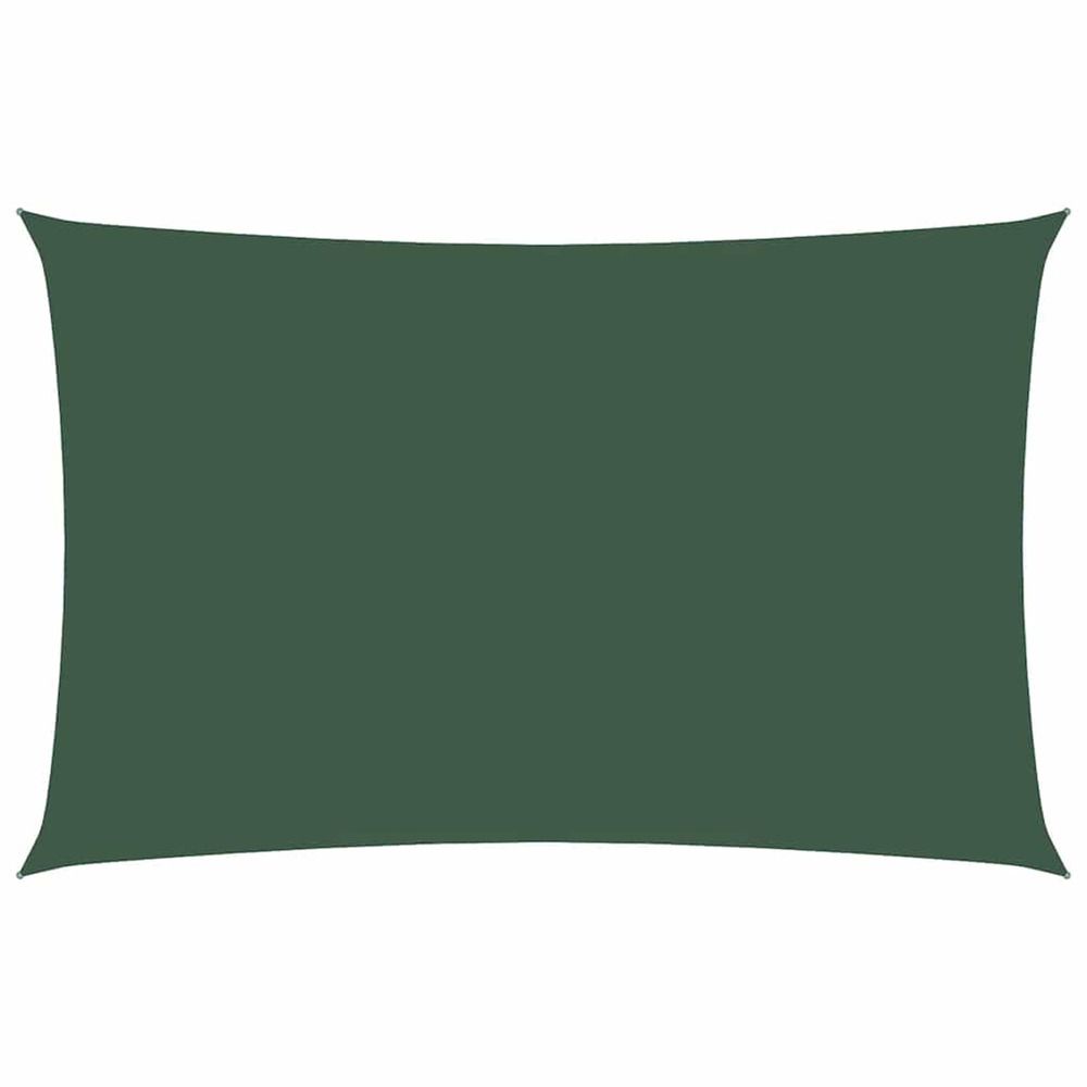 Voile de parasol tissu oxford rectangulaire 2x4,5 m vert foncé