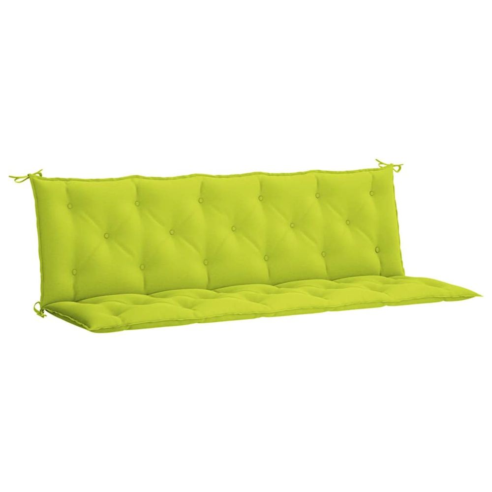 Coussin de banc de jardin vert vif 180x(50+50)x7cm tissu oxford
