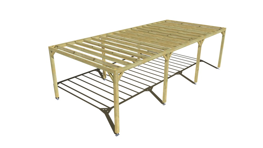 Pergola bois • 9m x 4m • indépendante • sens profondeur • livraison comprise