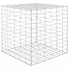Lit surélevé cube à gabion fil d'acier 60x60x60 cm
