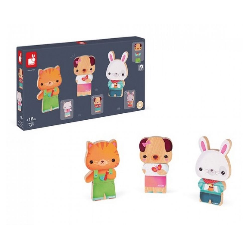 Puzzle funny magnets animaux de compagnie