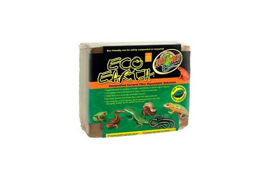 Fibre de coco eco earth - lot de 3 briques de 8 litres - substrat pour reptiles (tortues, lézards, serpents), amphibiens, invert